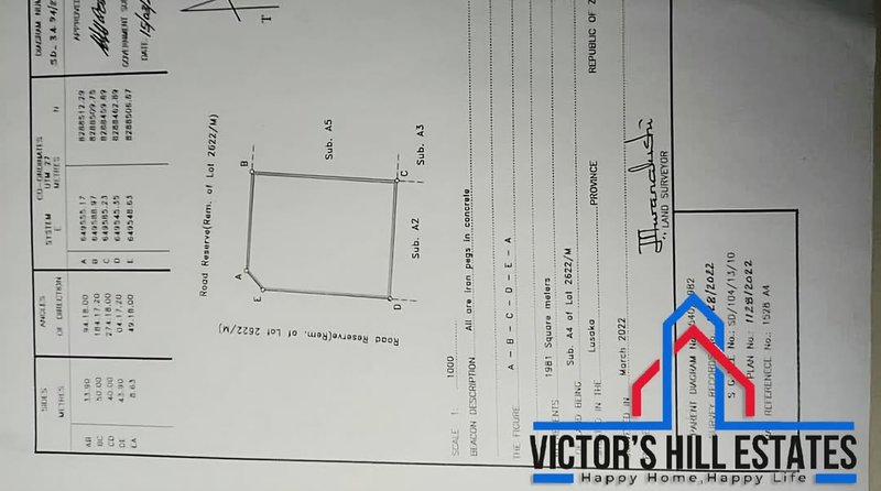 📍50m by 40m PLOT FOR SALE IN NEW KASAMA NEAR MAZOKA 250M OFF TAR