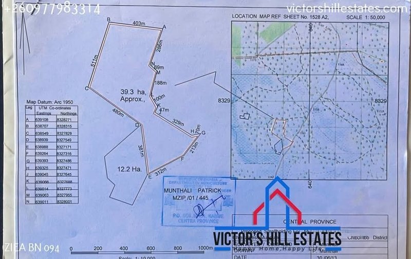 98.25 acre Farm land for sale in Chisamba