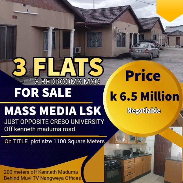 For sale in mass media opposite creso university off kenneth maduma road