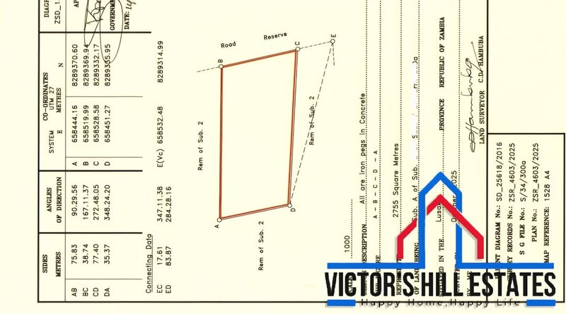 📍 75m by 38m FENCED PLOT FOR SALE IN NEW KASAMA 200M OFF LEOPARDS HILL RD NEAR CROSSPARK